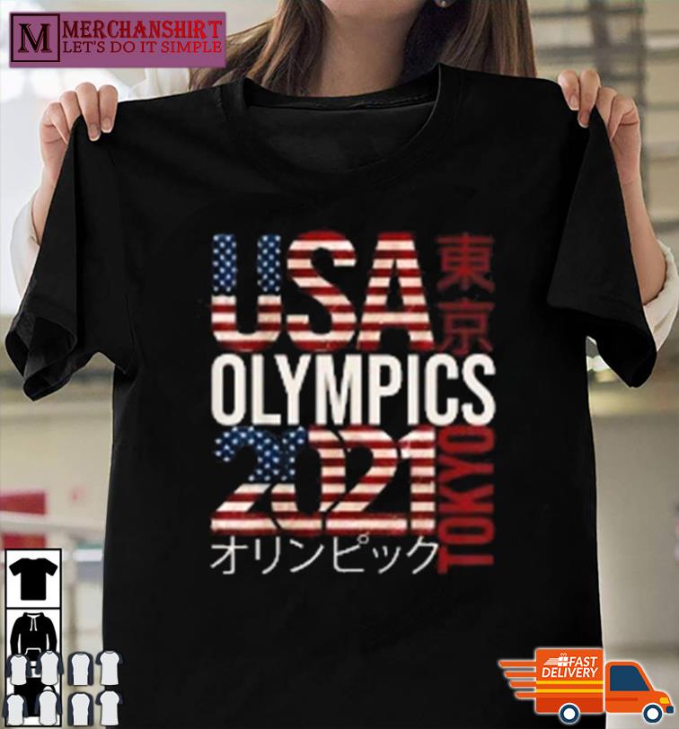Funny Tokyo Olympics 2021 USA Team American Flag Shirt ...